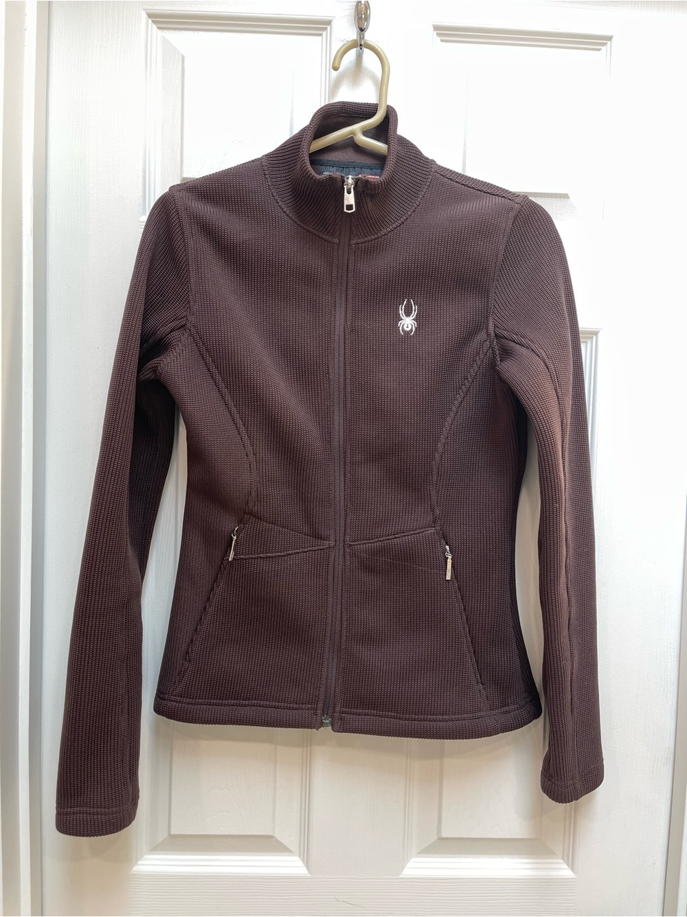 Spyder Women’s Small Full Zip Core Knit Fleece Jacket Rich Brown Like New